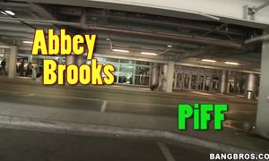 Frisky gf Abbey Brooks with massive tits feels bulky packing monster entering mouth cuchy